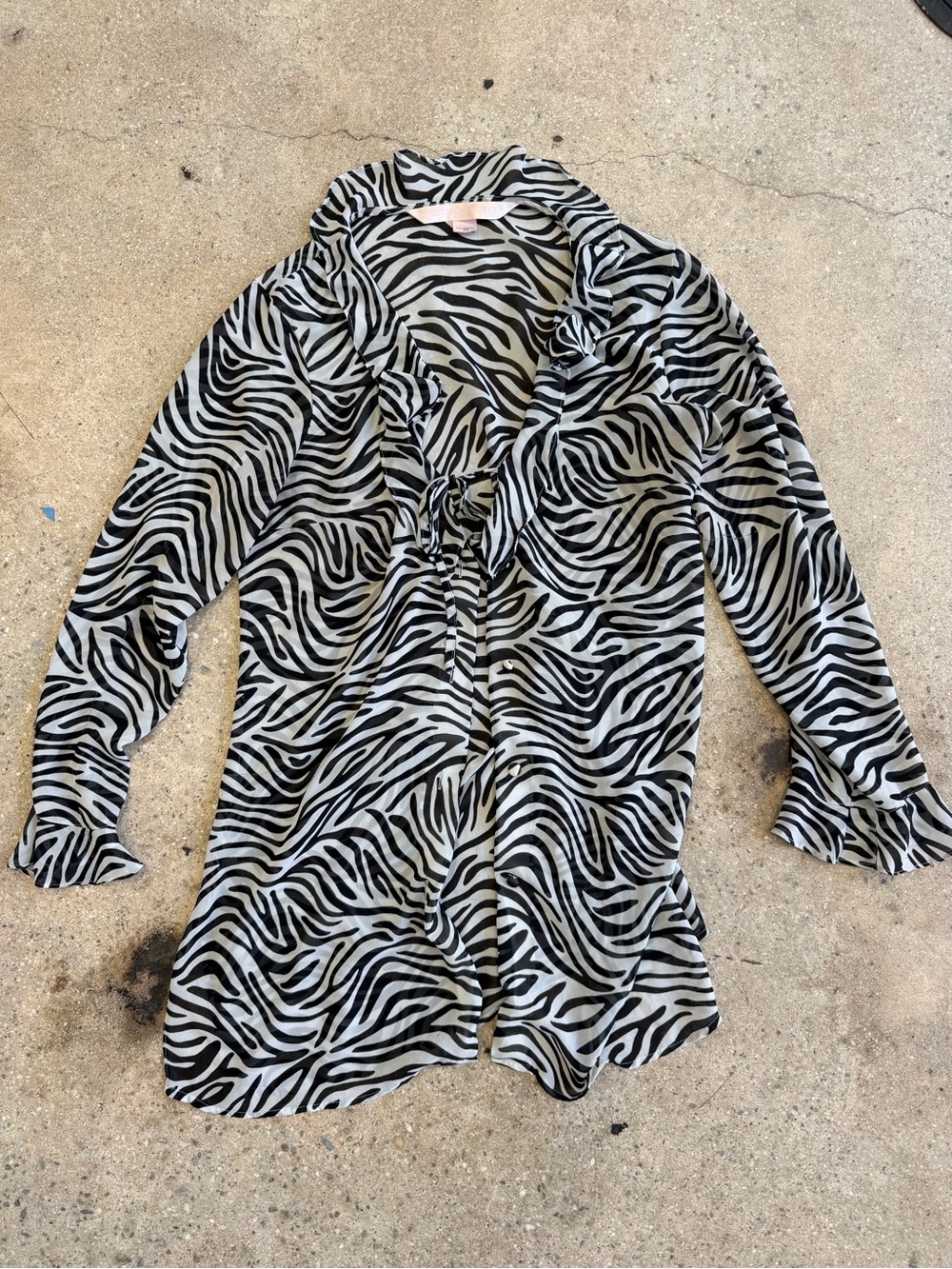 Vintage Victoria secret zebra top